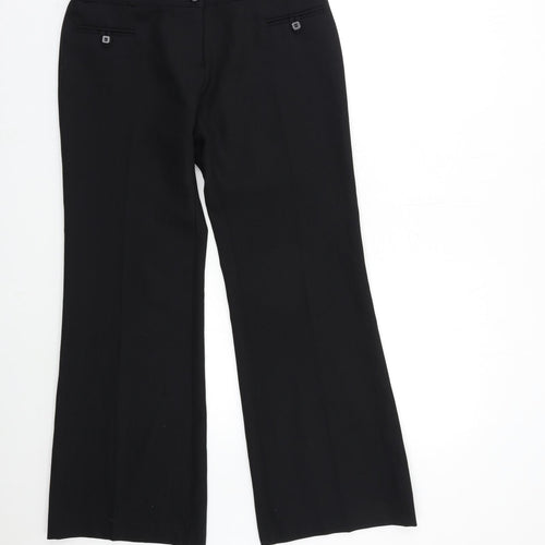 F&F Womens Black   Trousers  Size 10 L30 in