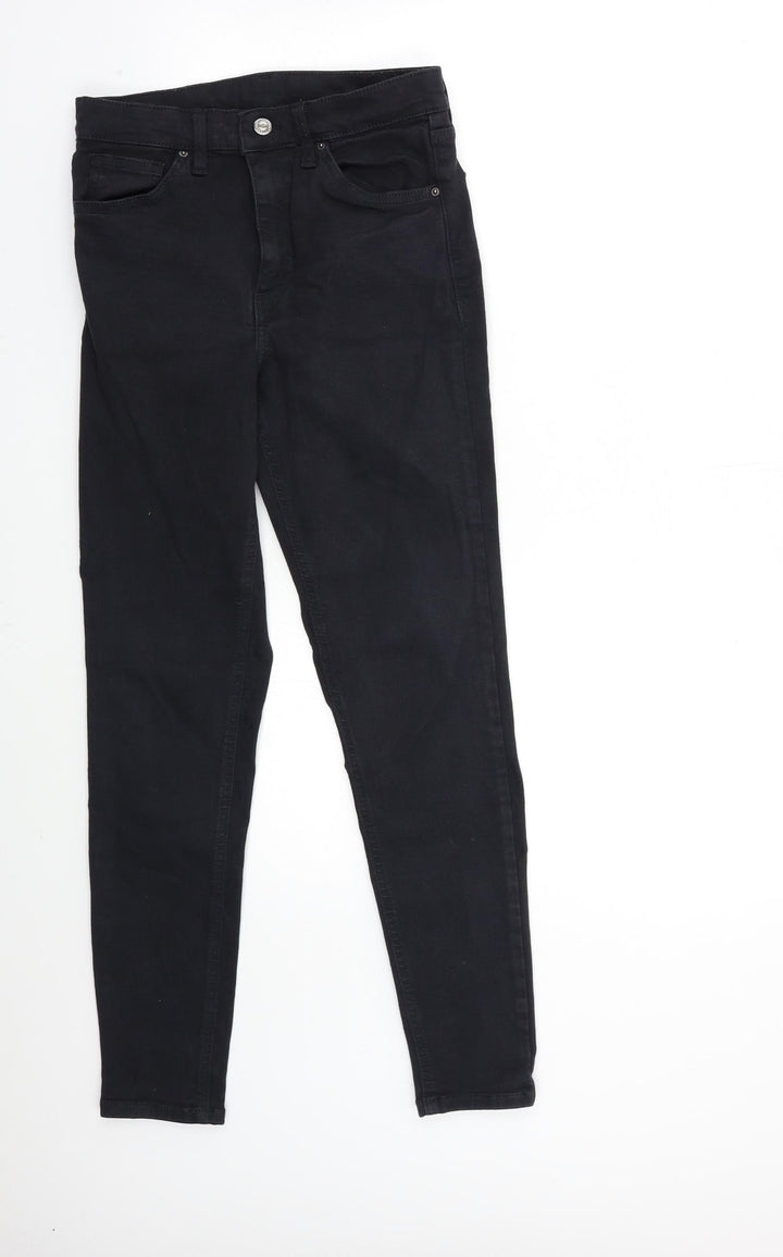 Topshop Womens Black  Denim Skinny Jeans Size 28 in L32 in