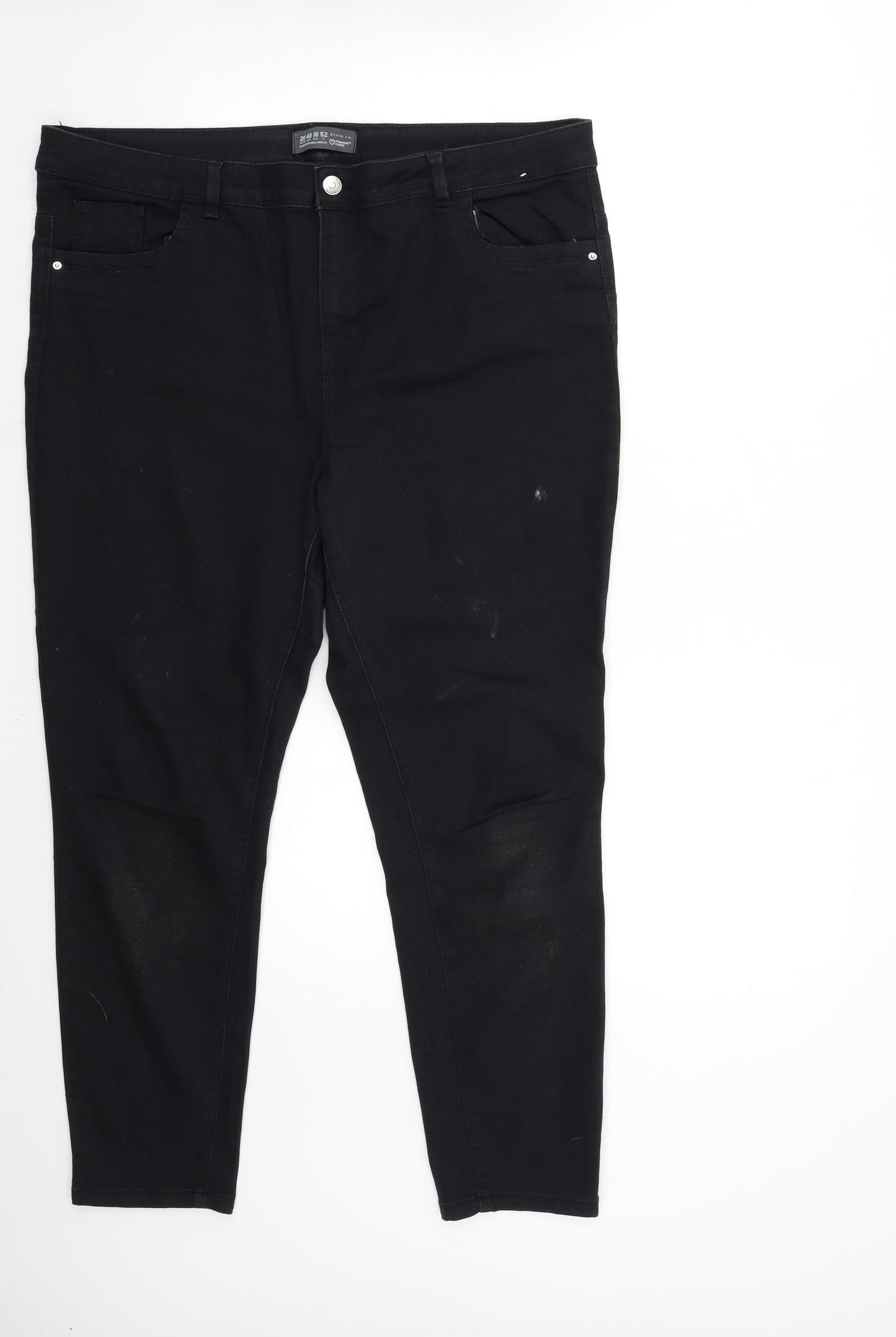 Denim & Co. Womens Black  Denim Skinny Jeans Size 20 L27 in