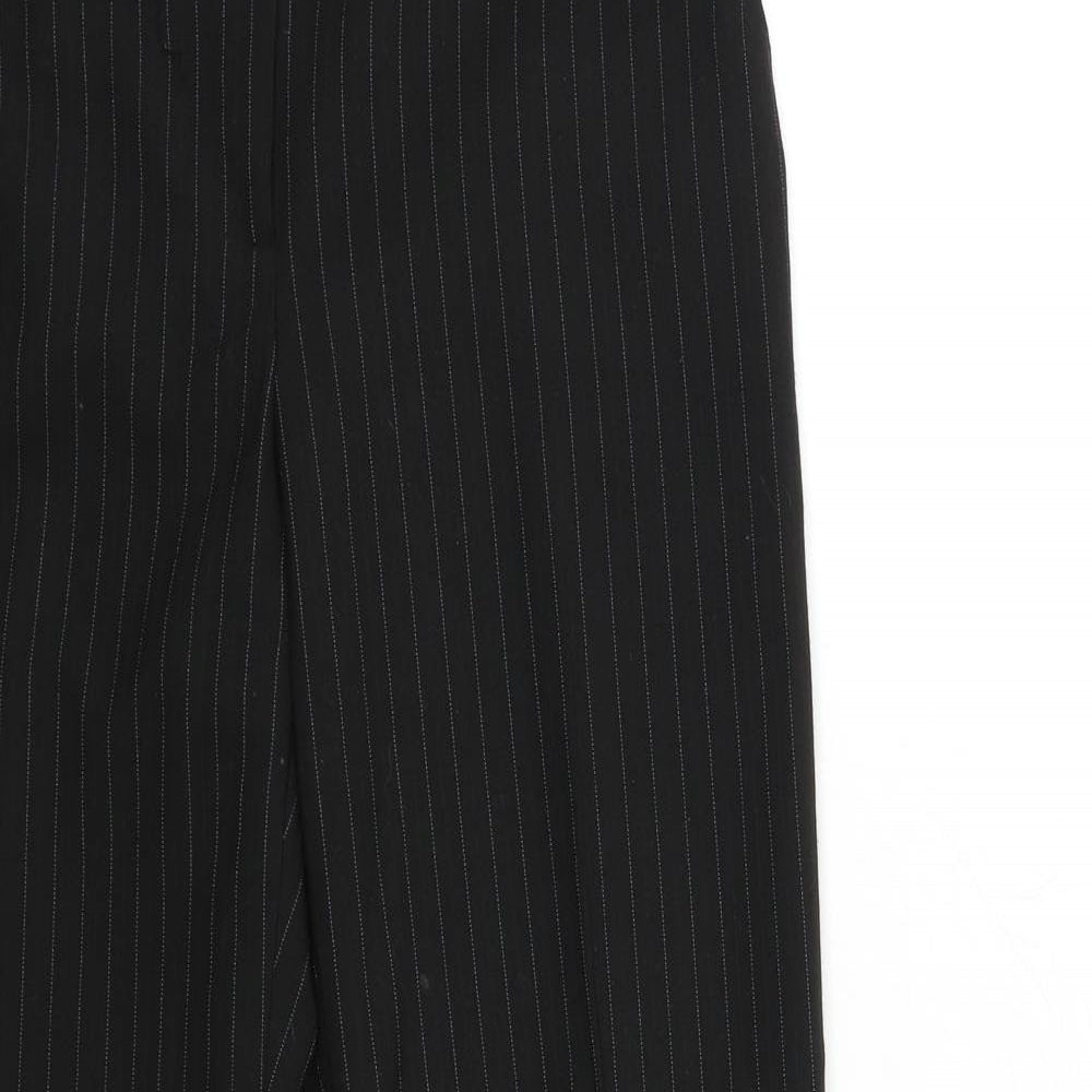 BHS Womens Black Striped  Trousers  Size 10 L28 in