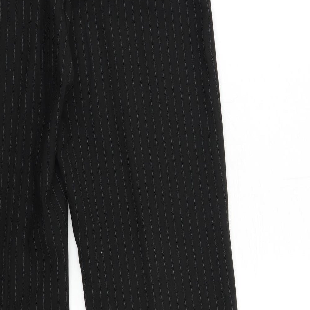 BHS Womens Black Striped  Trousers  Size 10 L28 in