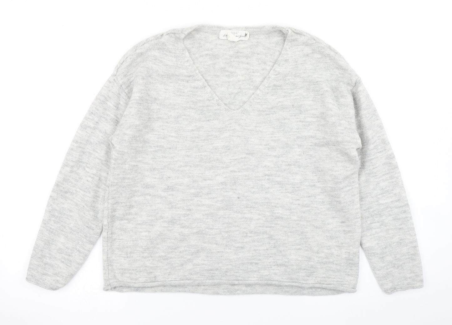 H&M Womens Grey  Knit Pullover Jumper Size M