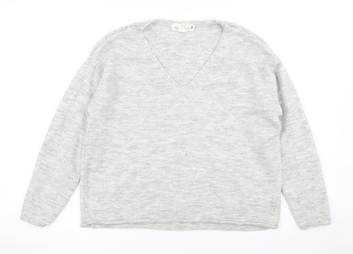 H&M Womens Grey  Knit Pullover Jumper Size M