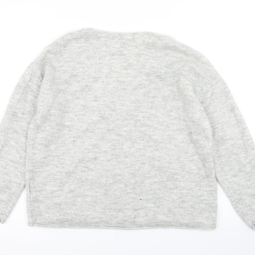 H&M Womens Grey  Knit Pullover Jumper Size M