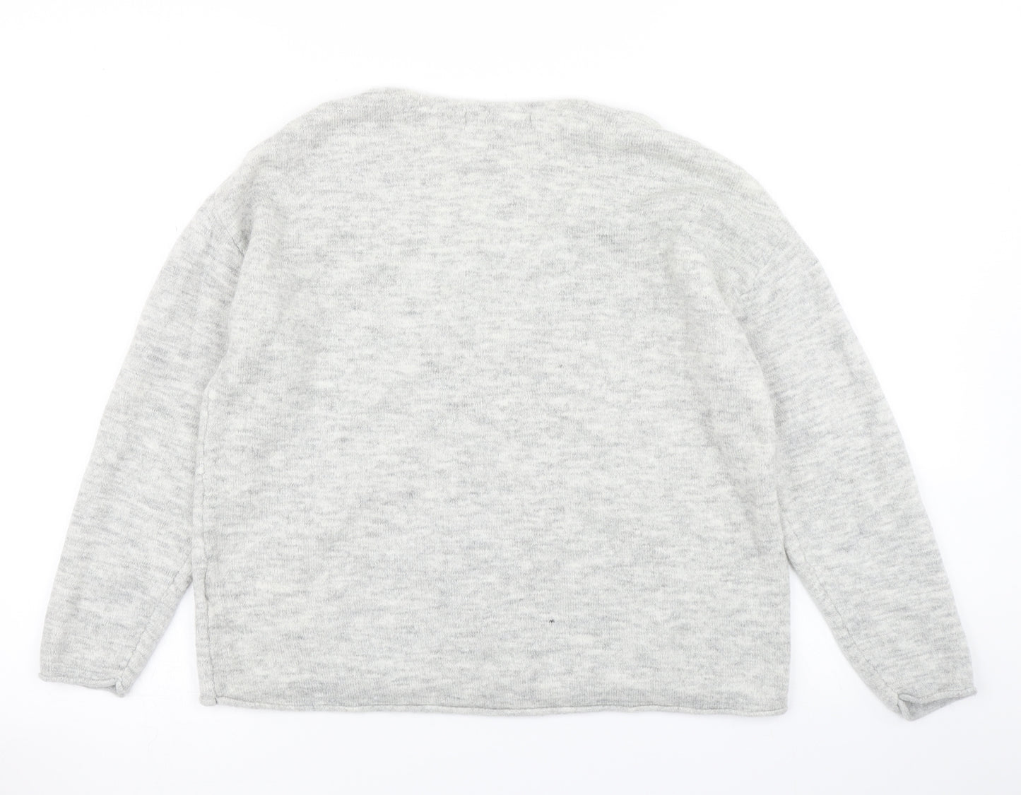 H&M Womens Grey  Knit Pullover Jumper Size M