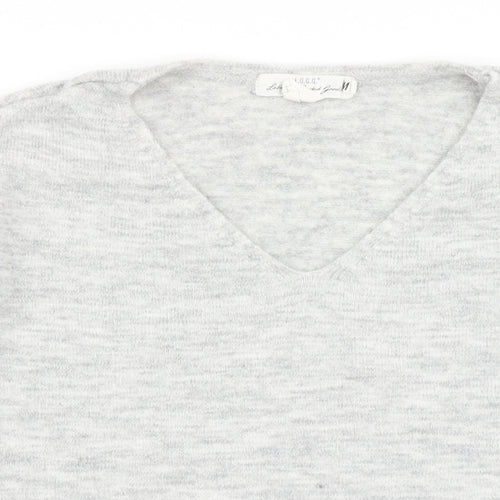 H&M Womens Grey  Knit Pullover Jumper Size M