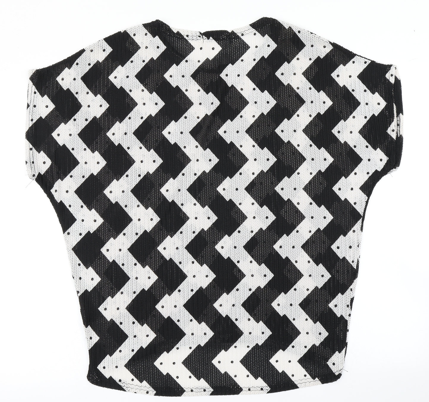 Sangbeini Womens Black Striped  Basic T-Shirt Size XL