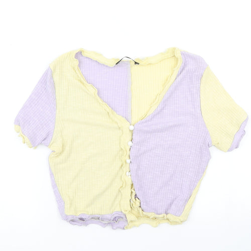 SheIn Womens Purple  Knit Cardigan Jumper Size XS