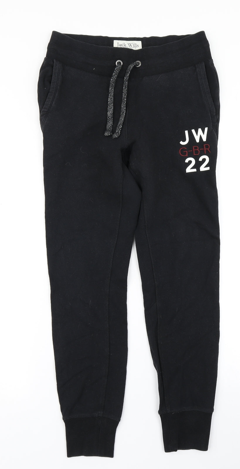 Jack Wills Womens Black   Jogger Trousers Size 6 L25 in