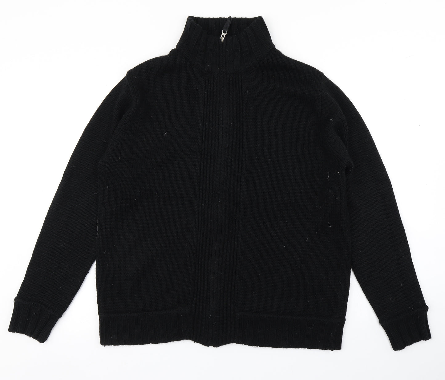 George Mens Black  Knit Cardigan Jumper Size M