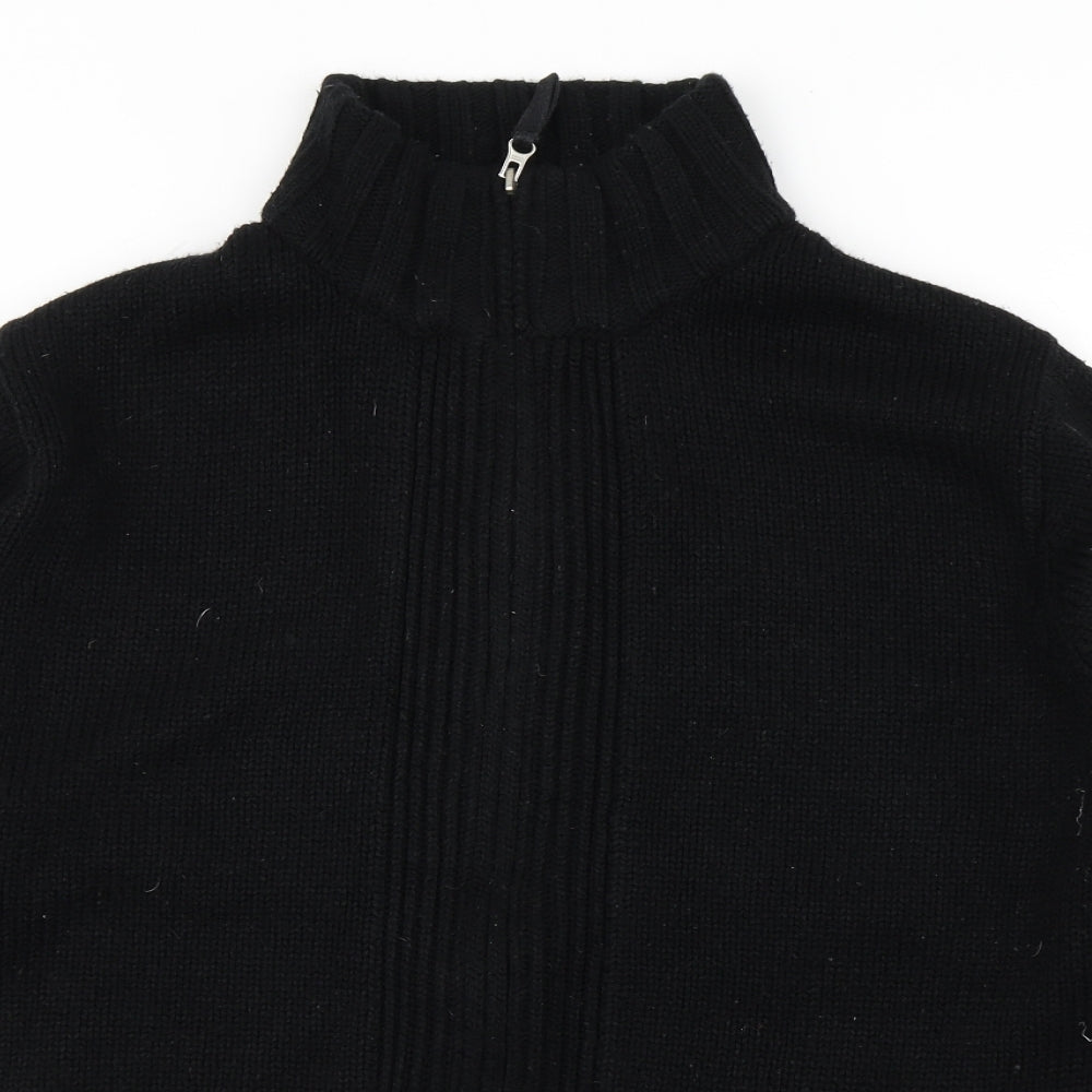 George Mens Black  Knit Cardigan Jumper Size M