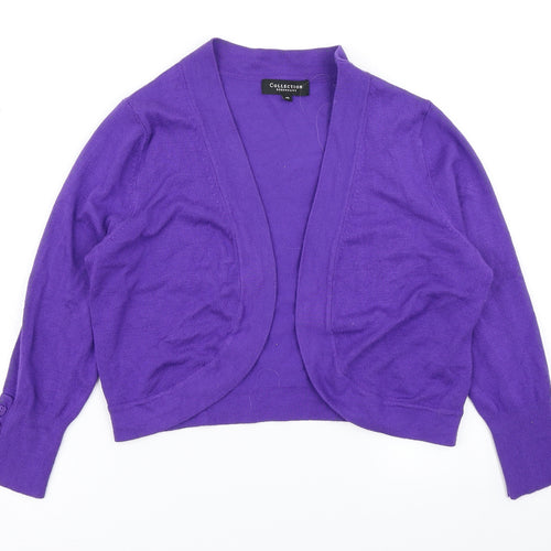 Collection Womens Purple  Knit Cardigan Jumper Size 10