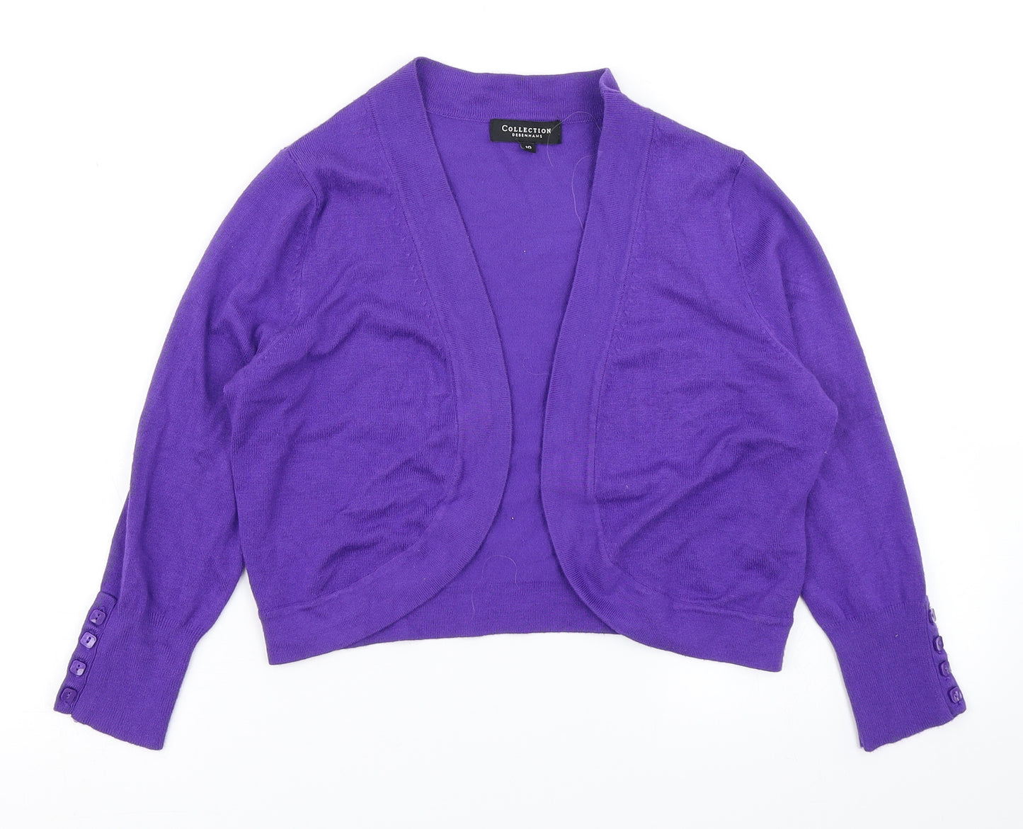 Collection Womens Purple  Knit Cardigan Jumper Size 10