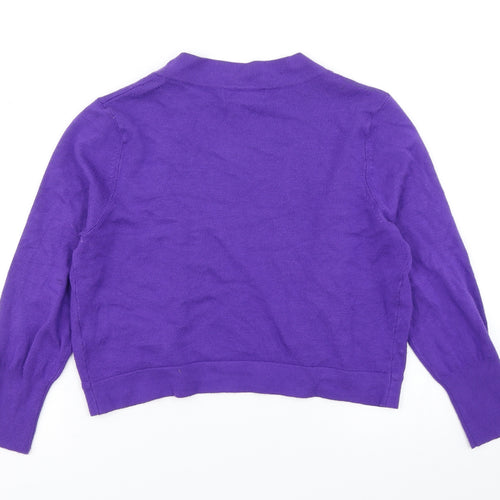 Collection Womens Purple  Knit Cardigan Jumper Size 10