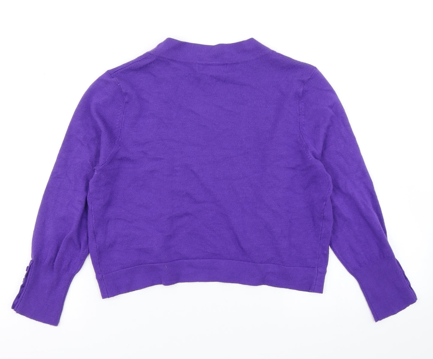 Collection Womens Purple  Knit Cardigan Jumper Size 10