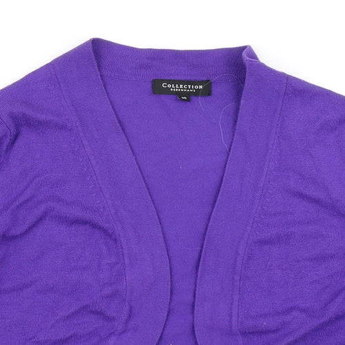 Collection Womens Purple  Knit Cardigan Jumper Size 10