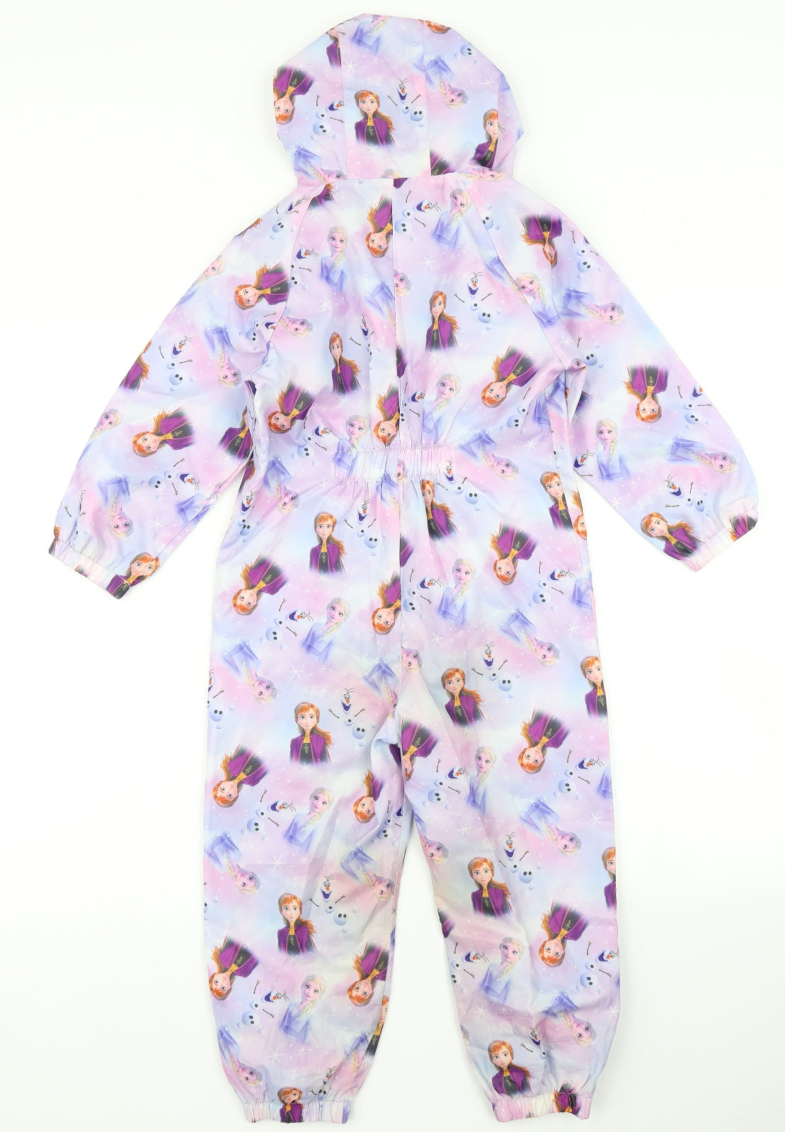 F&F Girls Purple Polka Dot  Rain Coat Snowsuit Size 4-5 Years  - Frozen
