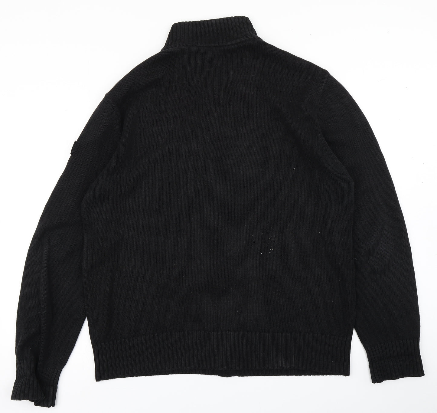 Kickers Mens Black  Knit Cardigan Jumper Size L
