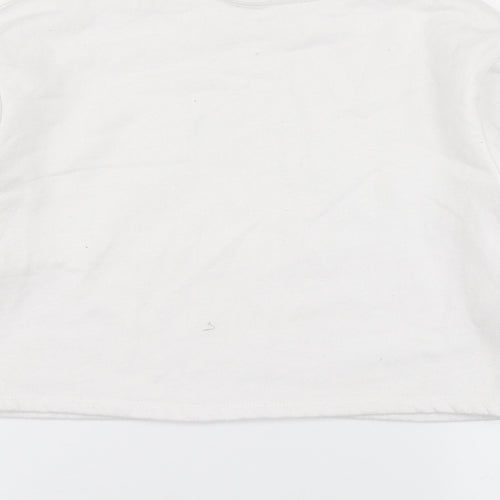 Primark Girls White   Pullover Sweatshirt Size 13-14 Years  - Cropped