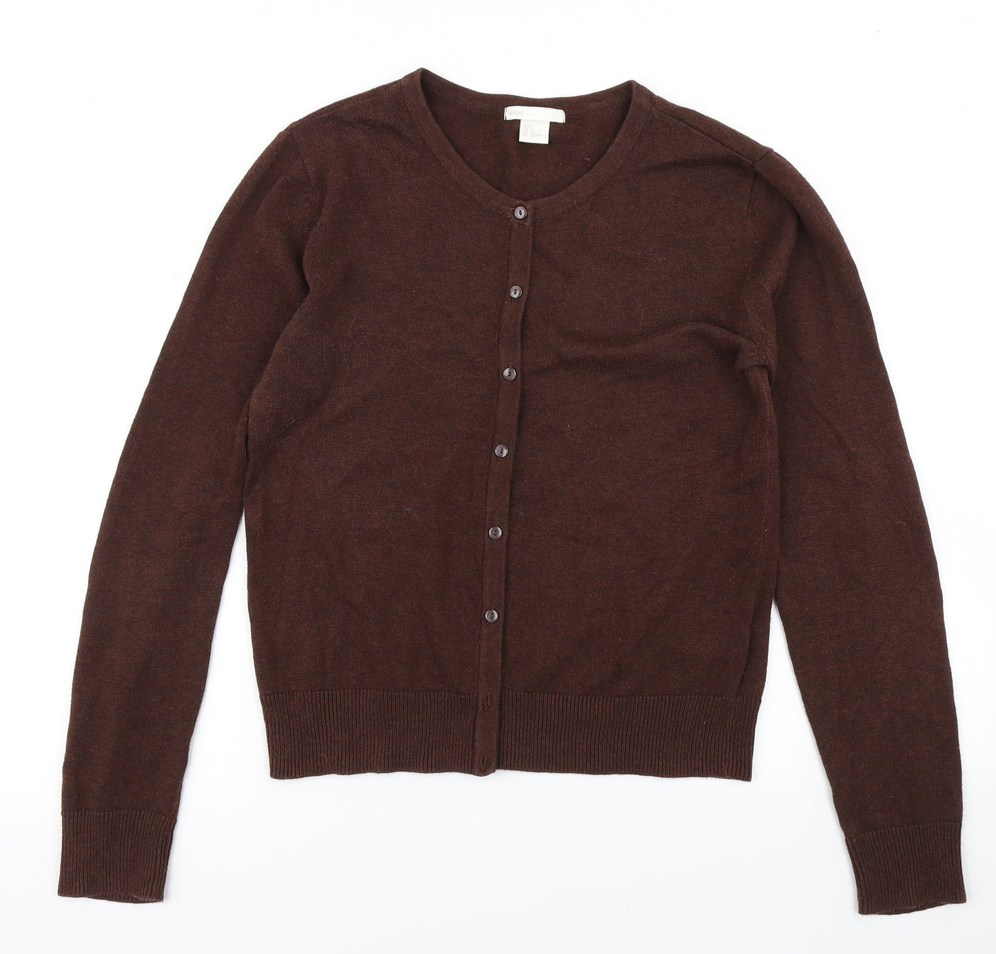 H&M Womens Brown  Knit Cardigan Jumper Size S