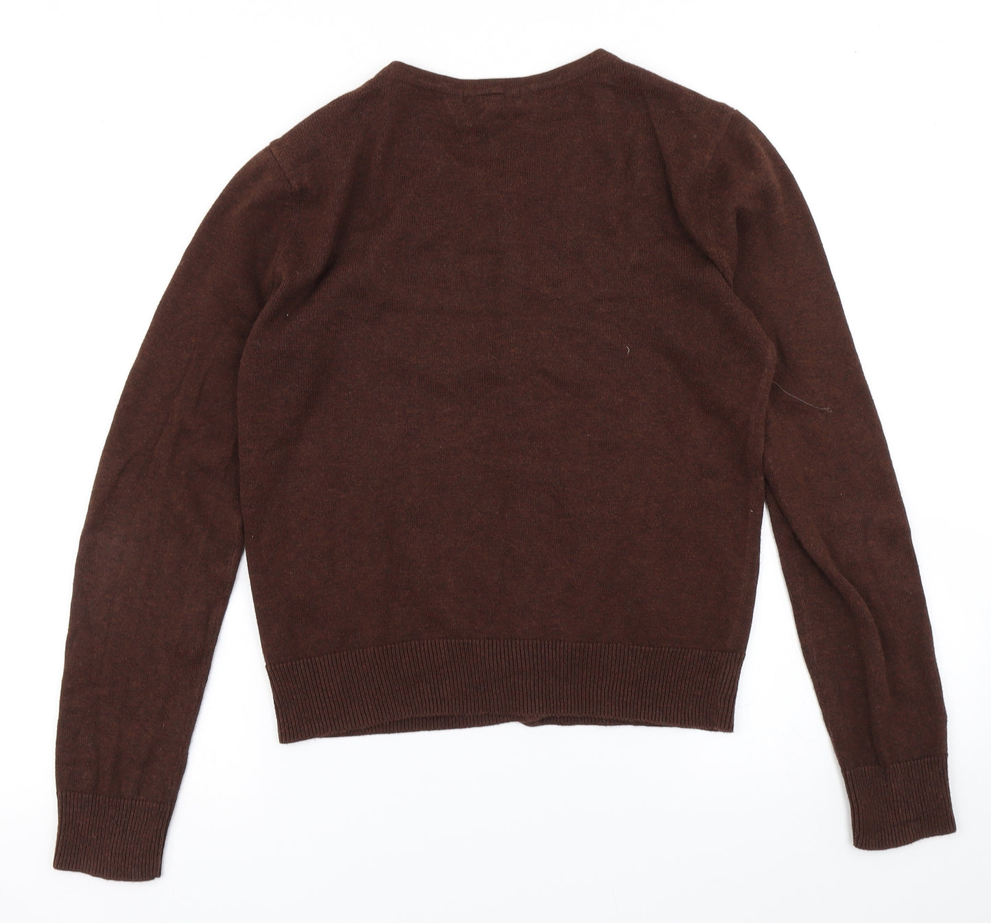 H&M Womens Brown  Knit Cardigan Jumper Size S