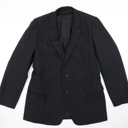 Jackson King Mens Black Striped  Jacket Blazer Size 44