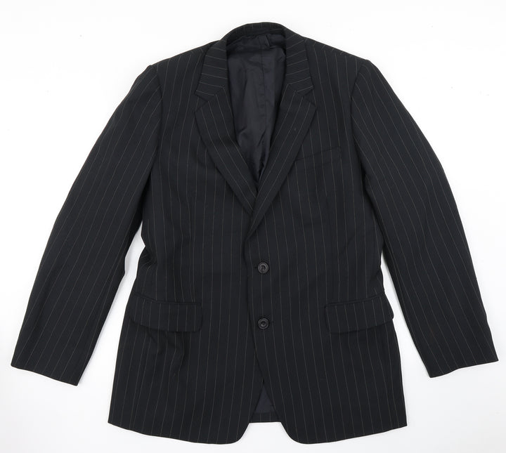 Jackson King Mens Black Striped Jacket Blazer Size 44