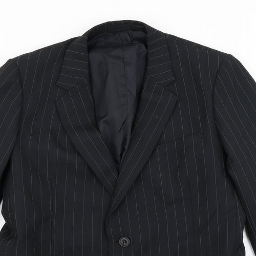 Jackson King Mens Black Striped  Jacket Blazer Size 44