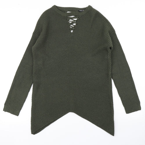 Select Womens Green  Knit Pullover Jumper Size 10
