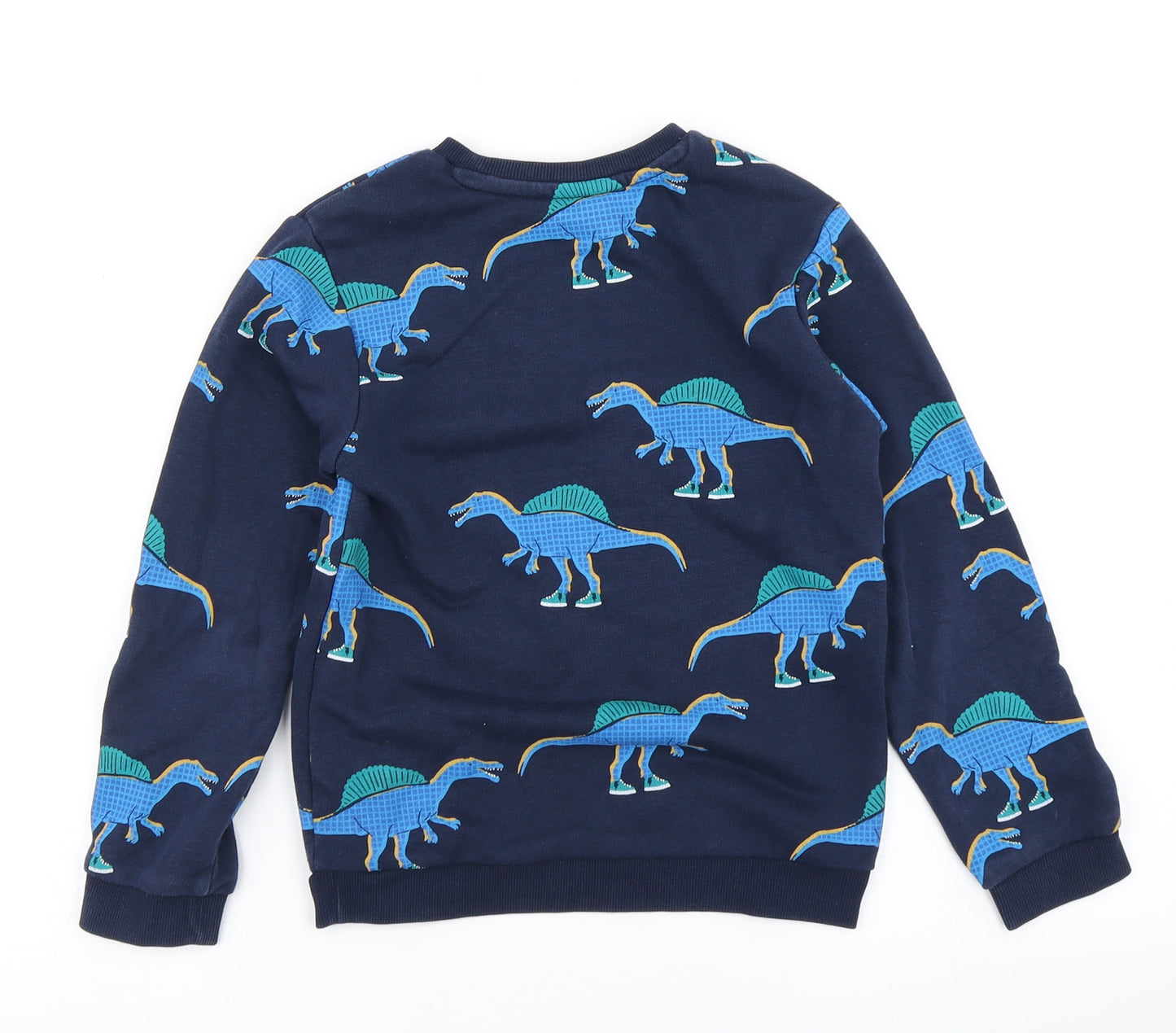 M&S Boys Black   Pullover Sweatshirt Size 6-7 Years  - Dinosaur Print