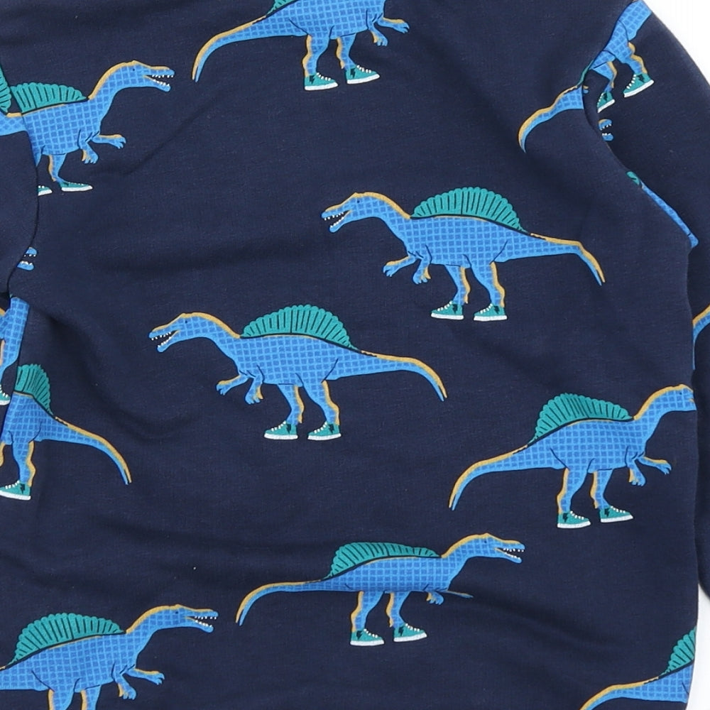 M&S Boys Black   Pullover Sweatshirt Size 6-7 Years  - Dinosaur Print