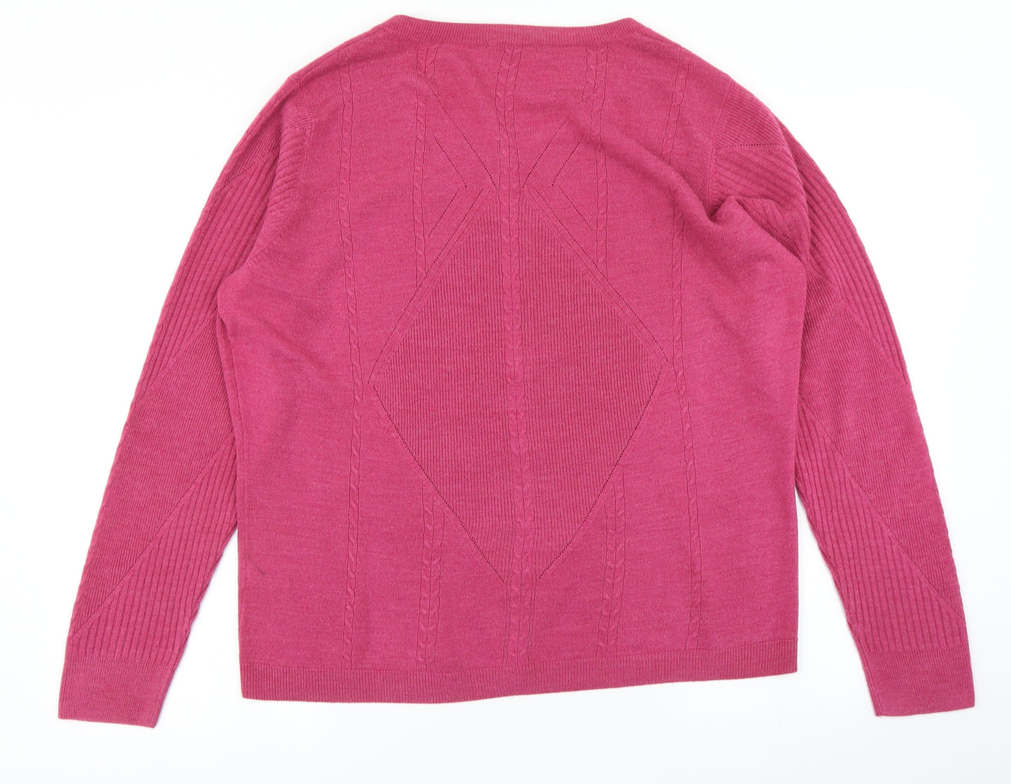 TU Womens Pink  Knit Cardigan Jumper Size 18