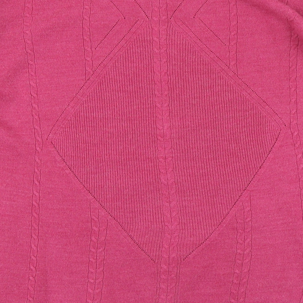 TU Womens Pink  Knit Cardigan Jumper Size 18