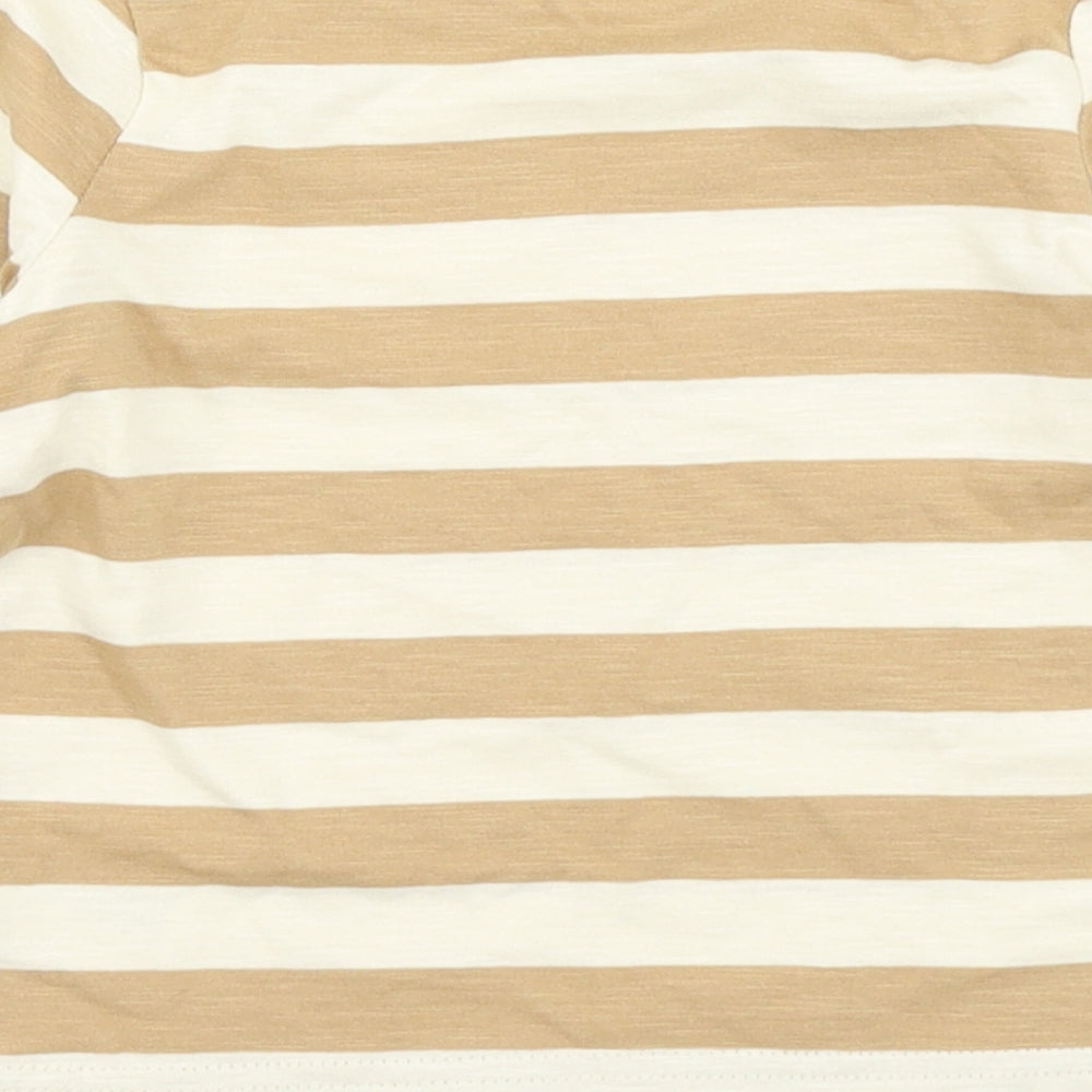Nutmeg Boys Brown Striped  Basic T-Shirt Size 12-18 Months