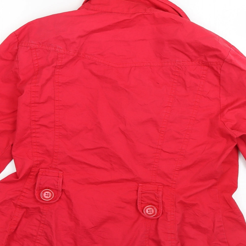 F&F Womens Red   Overcoat Coat Size 16