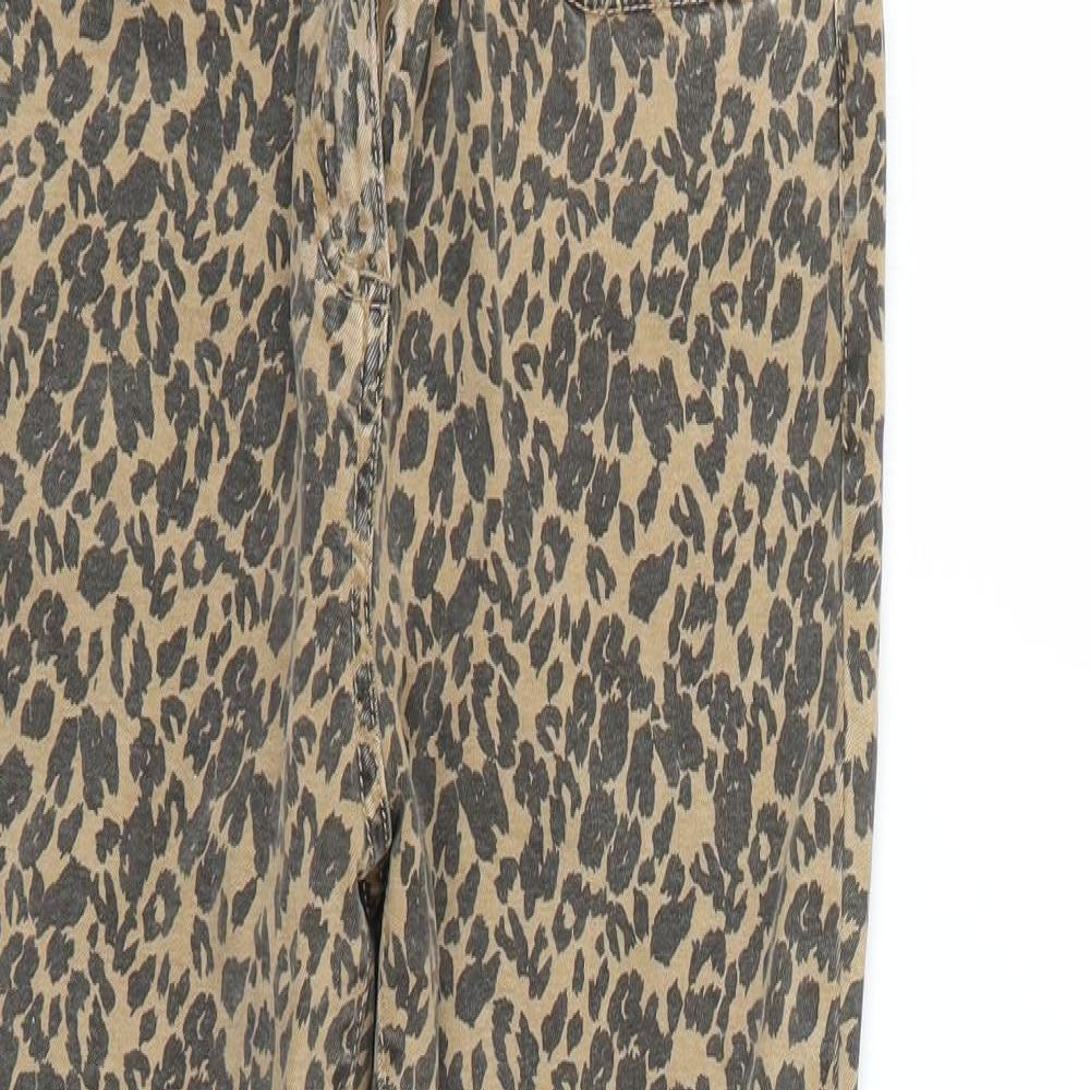 NEXT Womens Brown Animal Print  Skinny Jeans Size 10 L27 in