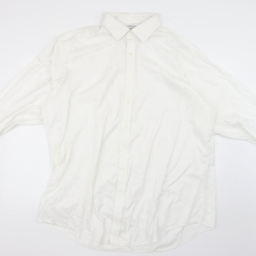 t m jewin Mens White    Dress Shirt Size 38