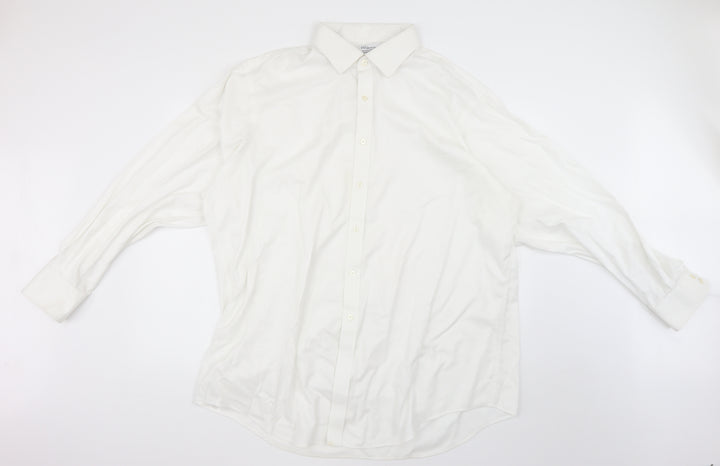 t m jewin Mens White Dress Shirt Size 38