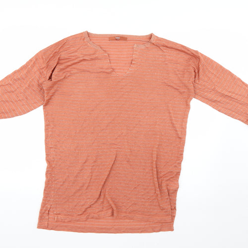 NEXT Womens Orange Striped  Pullover Jumper Size 16