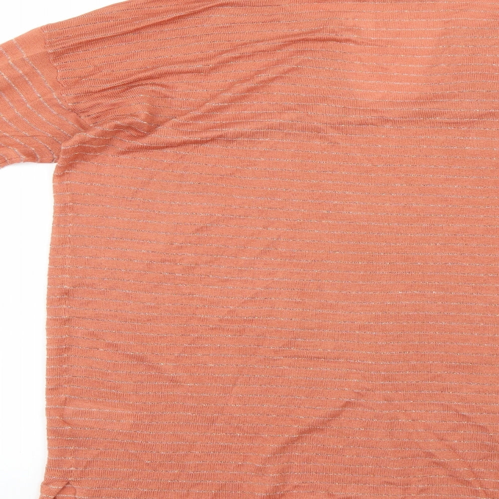NEXT Womens Orange Striped  Pullover Jumper Size 16