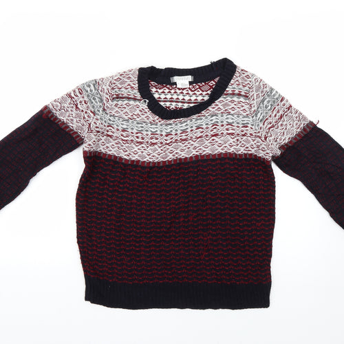 Cooperative Mens Multicoloured Geometric  Pullover Jumper Size S