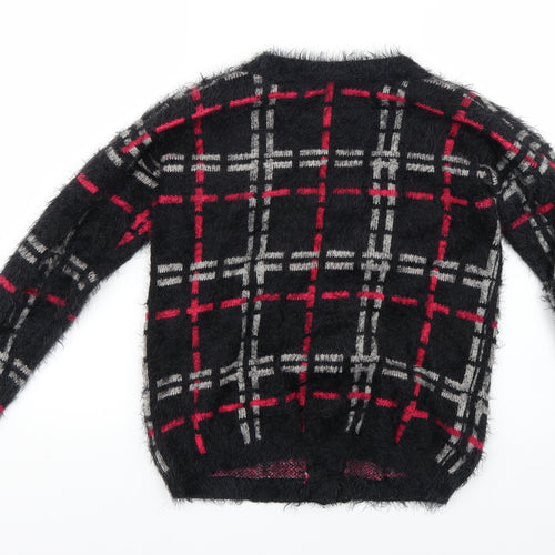 Miss Selfridge Womens Multicoloured Check  Cardigan Jumper Size 8
