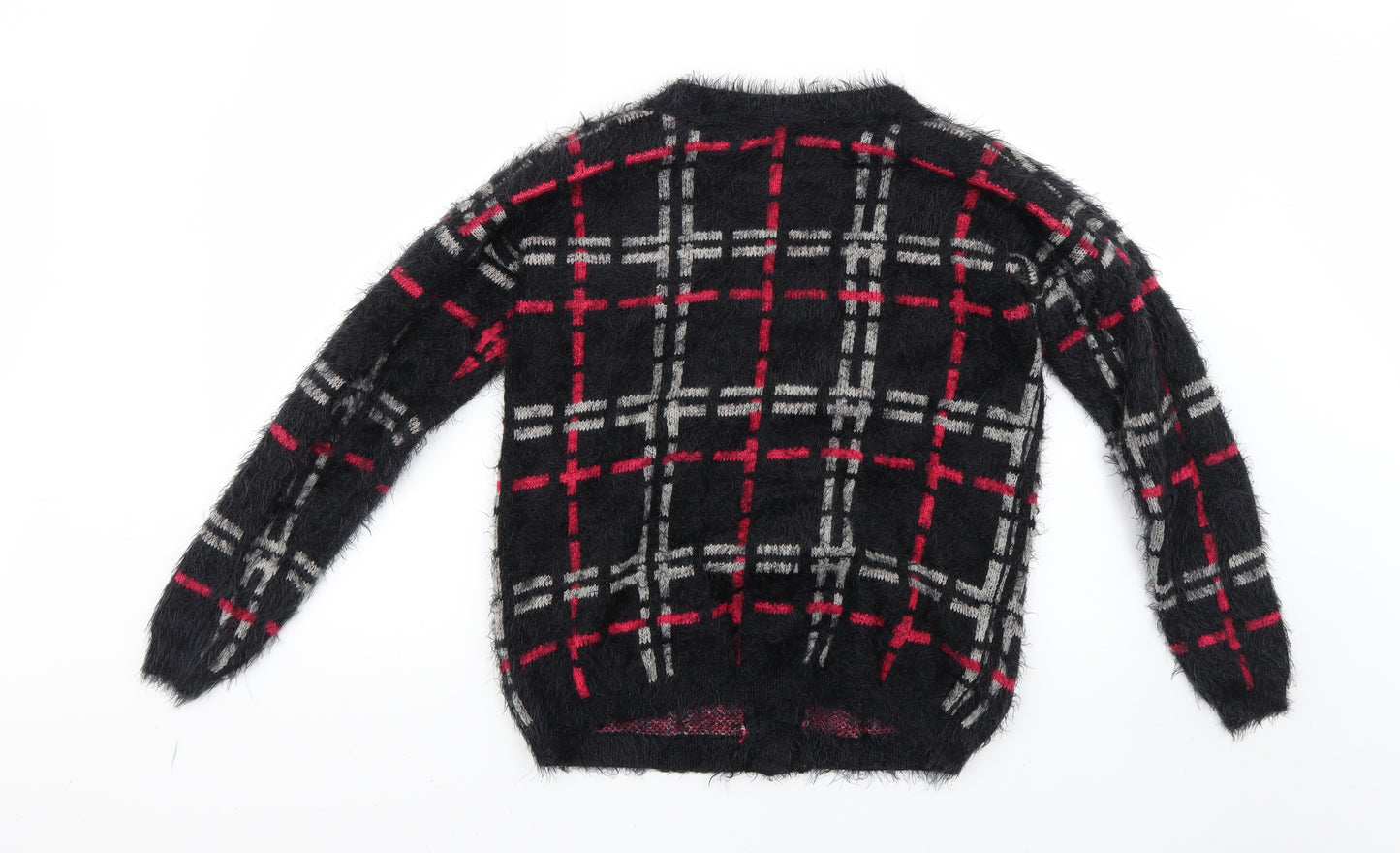 Miss Selfridge Womens Multicoloured Check  Cardigan Jumper Size 8