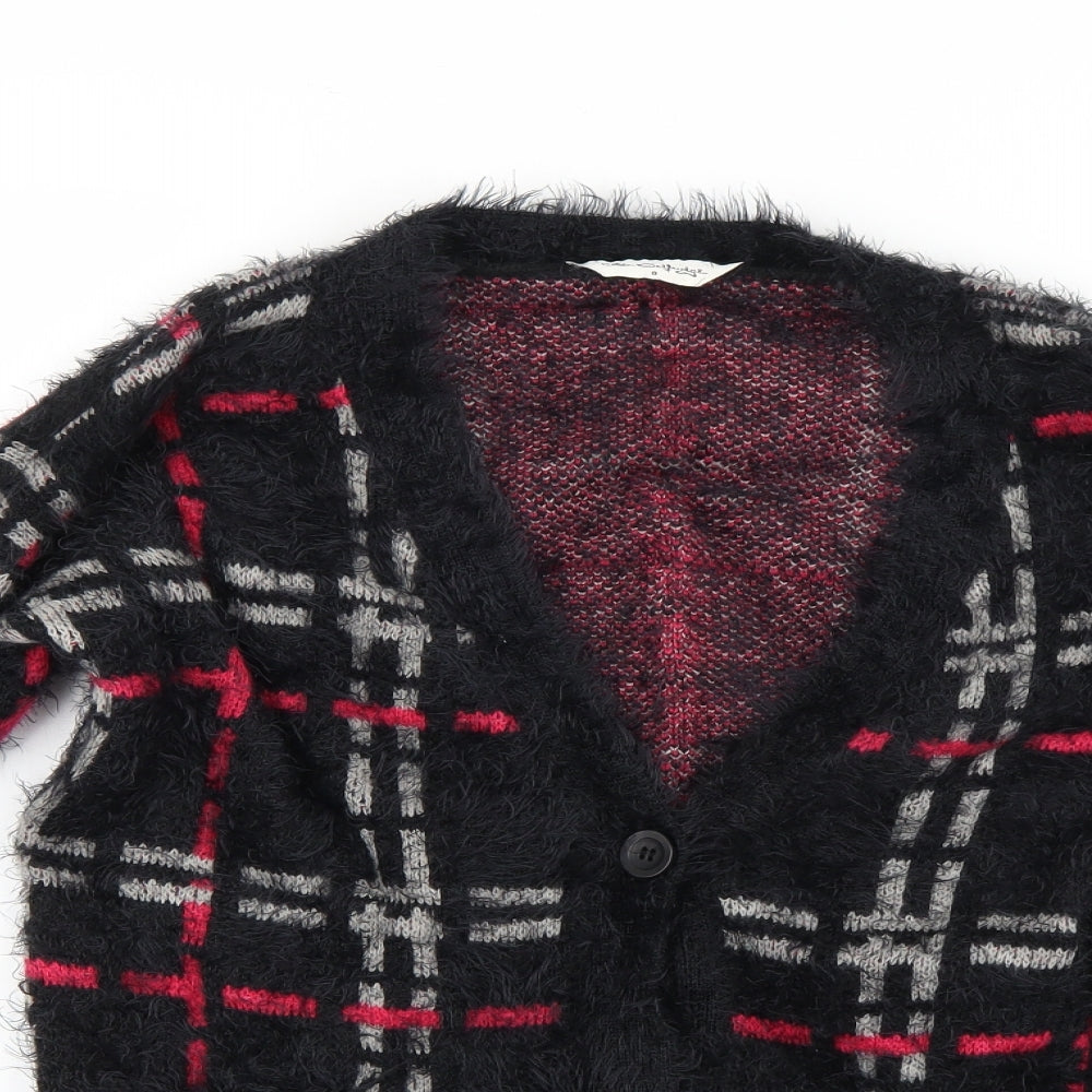 Miss Selfridge Womens Multicoloured Check  Cardigan Jumper Size 8