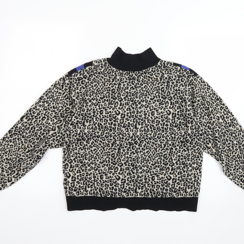 ASOS Womens Brown Animal Print  Pullover Jumper Size 8