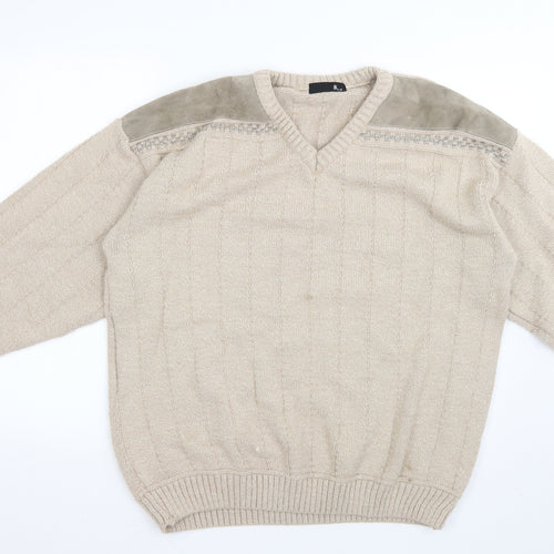 BHS Mens Beige   Pullover Jumper