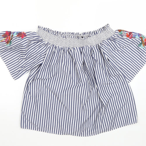 Marks and Spencer Womens Multicoloured Striped  Basic  Size 14