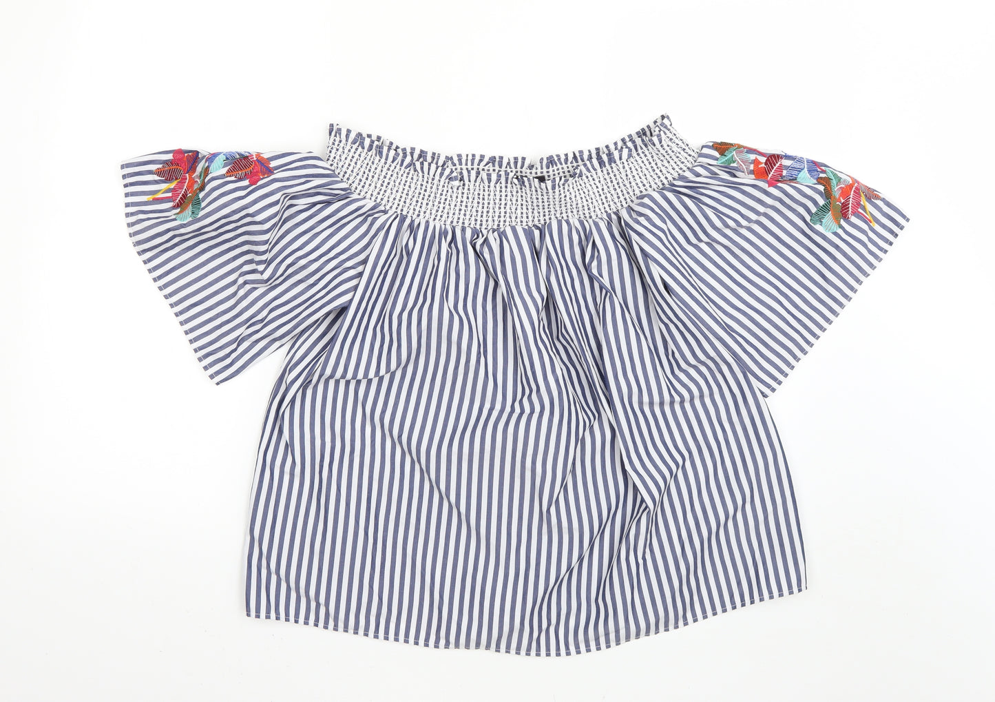 Marks and Spencer Womens Multicoloured Striped  Basic  Size 14