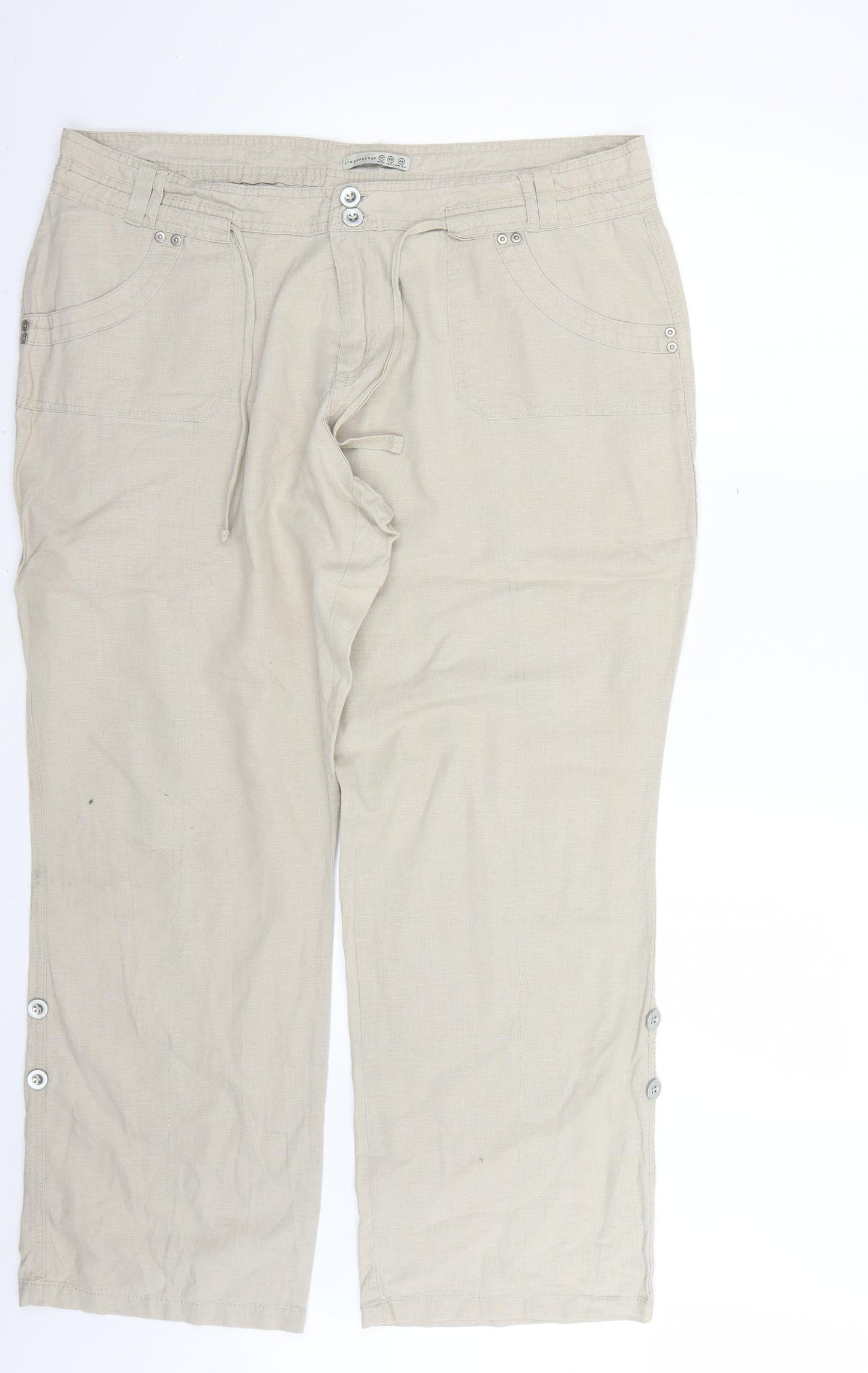 Atmosphere Womens Beige   Trousers  Size 18 L29 in