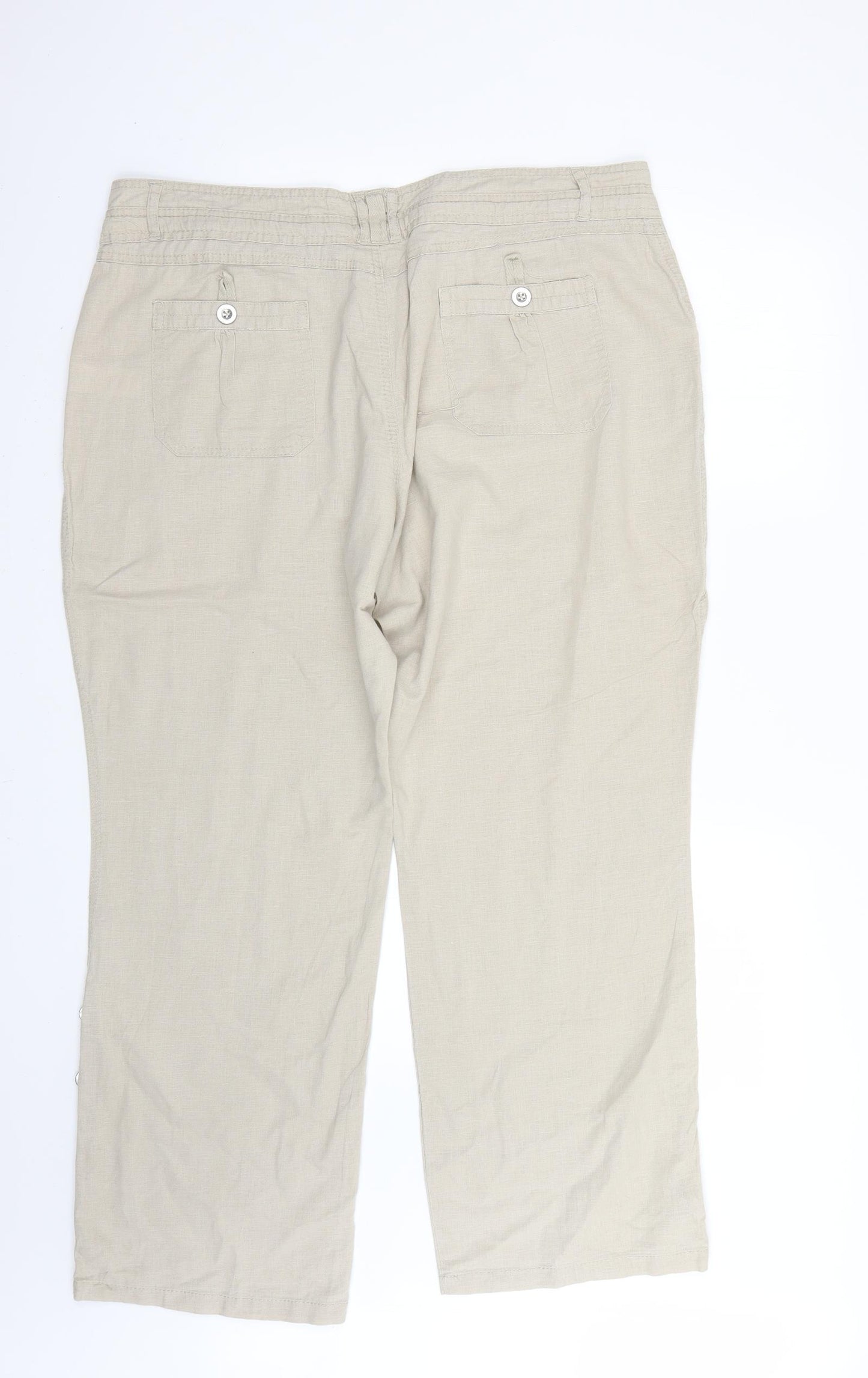 Atmosphere Womens Beige   Trousers  Size 18 L29 in